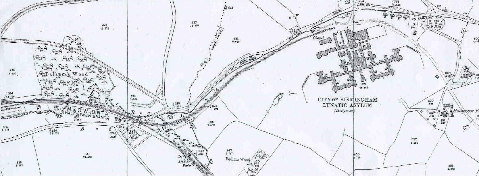 Old Ordnance Survey map (extract)