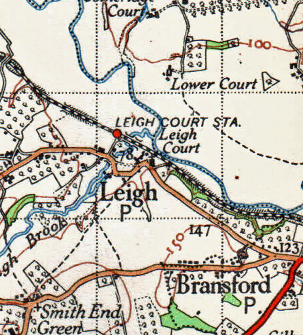 Leigh Court Station map c1930