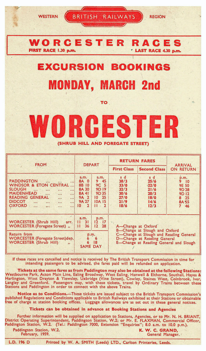 Worcester Races advert