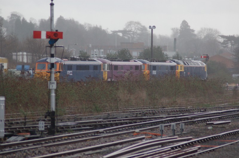 Class 87's at Worcester